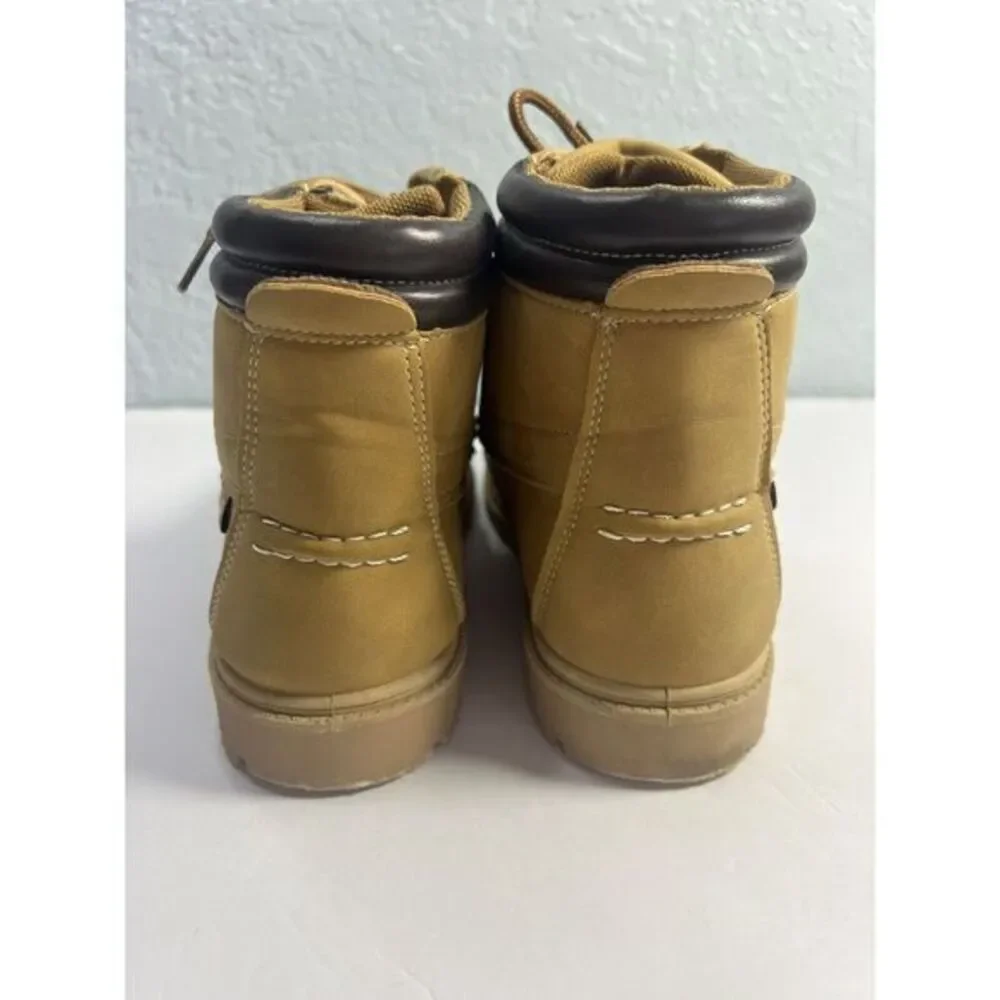 Akademiks Polar‎ 3 Boys Lace-Up Hi-Top Boots Youth Size 1 Tan